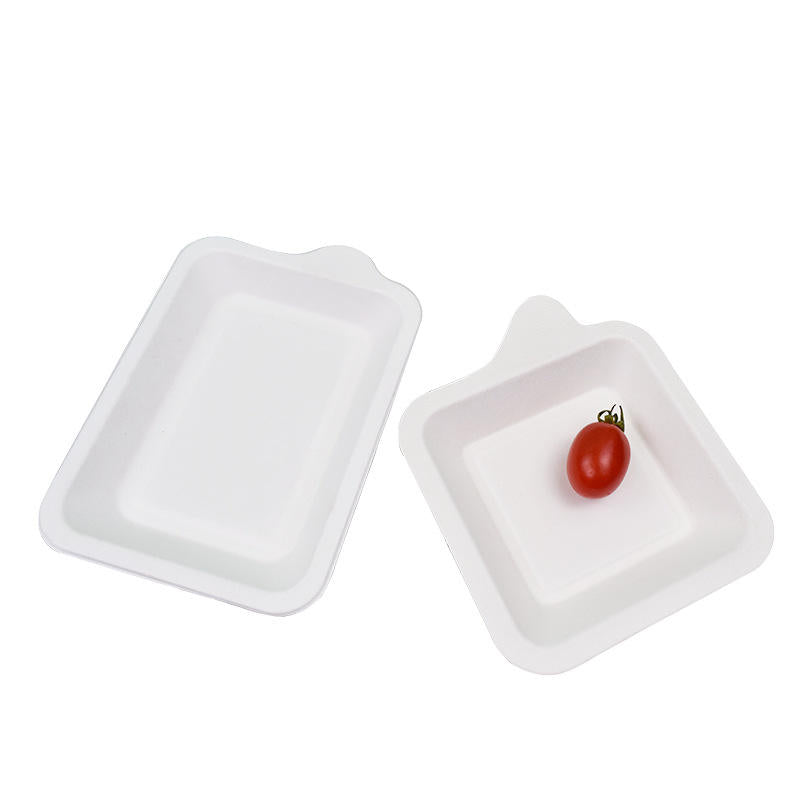 Compostable Heavy Duty Bagasse Mini Cake Tray with Handle